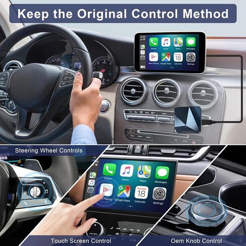 Wireless CarPlay Adapter Dongle for iPhone - Wireless Dongle for Factory Wired CarPlay Cars from 2017, Fit for USB C and A, Plug and Play, Auto Connection in Saudi Arabia