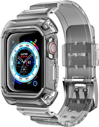 SUPCASE for Apple Watch 9/8/7/6/5/4/SE Case with Band 41mm/40mm, FrostBlack | Side Bumper, Adjustable Strap Band, Heavy Duty Protection, Anti-Scratch, Sport Style for Men, Unicorn Beetle Pro in Kuwait