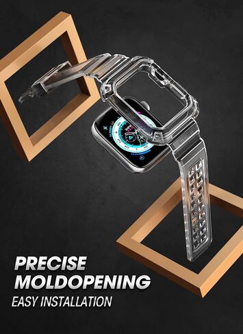 SUPCASE for Apple Watch 9/8/7/6/5/4/SE Case with Band 41mm/40mm, FrostBlack | Side Bumper, Adjustable Strap Band, Heavy Duty Protection, Anti-Scratch, Sport Style for Men, Unicorn Beetle Pro in Kuwait