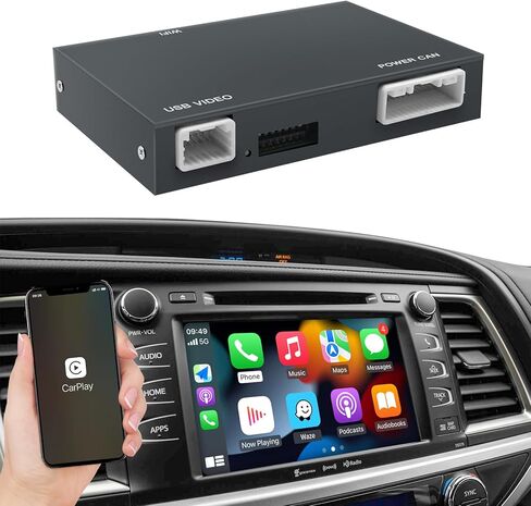 AUTOabc Wireless Carplay/Android Auto محول لتويوتا مع Entune2.0 2014 2015 2016 2017 2018 2019 يناسب تندرا/هايلاندر/RAV4/تاكوما/كامري/كورولا/أفالون/بريوس/CH-R/سيينا in Kuwait