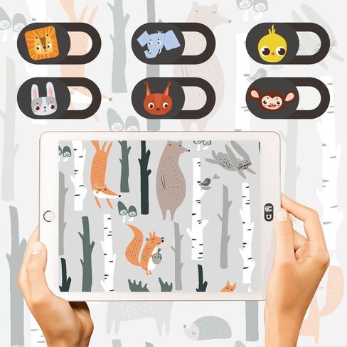Mizi Webcam Privacy Cover Slide [6 Pack], Cute Camera Blocker Sticker, Protect Your Privacy and Security for Computer, Laptop, Tablets & Phones - Santa in Kuwait