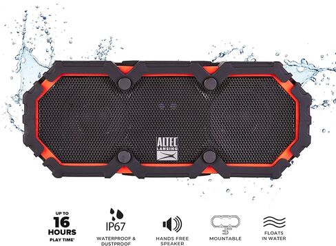 Altec Lansing LifeJacket 2 - Waterproof Bluetooth Speaker, Floating Portable Speaker for Travel & Outdoor Use, Deep Bass & Loud Sound, 30 Hour Playtime in Kuwait