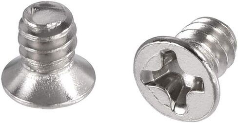 uxcell #6-32 x 13/64" Phillips Flat Head Screws Fastener Silver Tone for Laptop PC TV Fan Switch 120pcs in Saudi Arabia