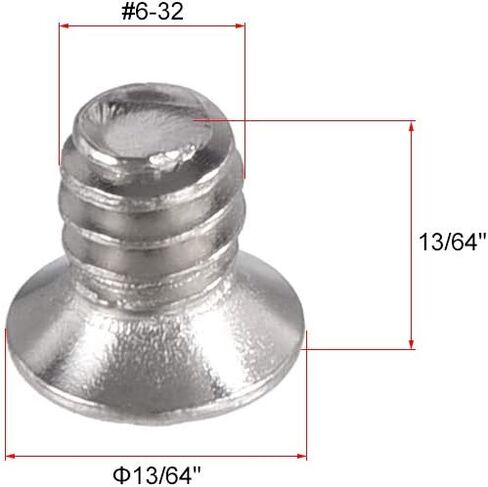 uxcell #6-32 x 13/64" Phillips Flat Head Screws Fastener Silver Tone for Laptop PC TV Fan Switch 120pcs in Saudi Arabia