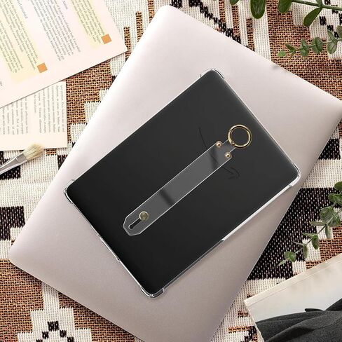 Clear Case for Kindle Paperwhite 11th Generation 2021 & Signature Edition 6.8" with Hand Strap, Lightweight Slim Silicone Could DIY Back Cover, Shockproof & Reinforced Corners in Kuwait