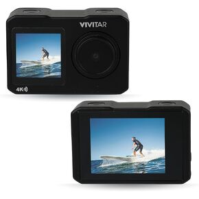 Vivitar EIS 4K 30FPS 12MP Action Camera Bundle, Waterproof Body Camera 30M, Waterproof Case, Wi-Fi Streaming to Phone, with Helmet and Bike Mounts, 32GB Memory Card in Saudi Arabia