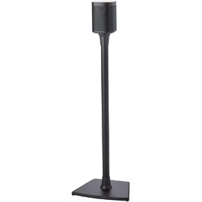 Sanus Wireless Sonos Speaker Stand for Sonos One, Play:1, & Play:3 - Audio-Enhancing Design with Built-in Cable Management - Single Stand (Black) - WSS21-B1