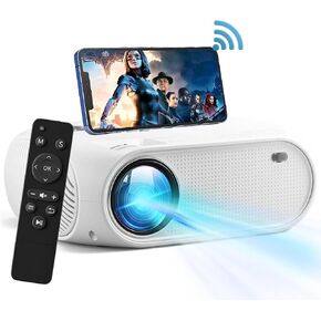 Laptop projector Computer projector WiFi Portable Projector Upgrade 1080P for Home Outdoor Movie with Zoom for Android iOS Windows PS5 Laptop TV-Stick Compatible with HDMI,USB,VGA,Audio,TF Card,AV in Saudi Arabia
