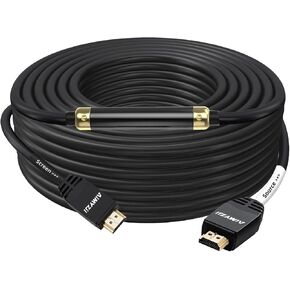 Aimyzii HDMI Cable 100 Feet 4K HDMI 2.0 Cable with Built-in Signal Booster Support 4K 3D 2160P 1080P HDCP2.2 Ethernet ARC and Bandwidth 18Gbps-Black in Kuwait