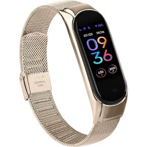 Metal Bands for Amazfit Band 5 Replacement Strap Women Men, Stainless Steel Adjustable Replacement Strap Compatible with Amazfit Band 5 Wristband Watchband Accessories