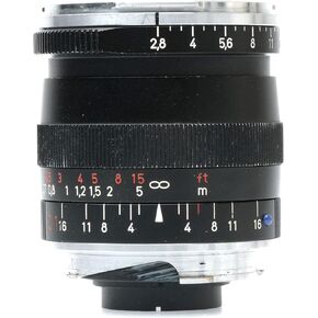 عدسة كاميرا ZEISS Ikon Biogon T ZM 2.8/21 ذات زاوية واسعة للغاية لكاميرات Leica M-Mount Rangefinder، أسود