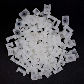 (100 Of Pack) Black 4.5mm Cable Tie Mount Base Saddle Type Mount Screw Wire Bundle Base Holder Width Cable Large Size 0.6 inch in Saudi Arabia