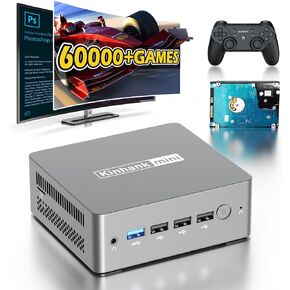 كمبيوتر صغير صغير الحجم يعمل بنظام Windows 11 - كمبيوتر صغير للألعاب MP100 مدمج في لعبة Retro Game 500G HDD، وحدة المعالجة المركزية Intel N100 (حتى 3.4 جيجا هرتز) 8G LPDDR5 RAM، 256G M.2 NVMe SSD ROM، MiniPC 4K مخرج شاشة مزدوج، 2.4G+5G، بي تي 4.0 in Kuwait