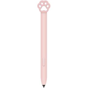 LOVE MEI Compatible with Samsung Galaxy Tab S7/S7+/S7 FE/S8 Ultra/S8/S8+/S9/S9+/S9 Ultra S Pen Sleeve Case, Cute Paw Design Silicone Sleeve Protective Skin Case Cover Non-Slip Smooth Grip (Pink)