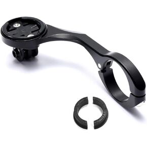 Dymoece Aluminium Alloy Out Front Bicycle Computer Combo Handlebar Mount for Garmin Edge 200 500 510 520 800 810 820 1000 1030 and Sport Action Camera,Compatible Handlebar Sizes 31.8mm 25.4mm