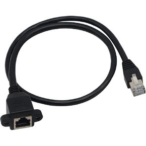 GINTOOYUN لوحة جبل RJ45، RJ45 ذكر إلى أنثى 90 درجة برغي لوحة جبل CAT6 / 5e / 5 شبكة محمية LAN موصل سلك موسع (بزاوية لأسفل) in Kuwait
