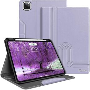 حافظة HOLIMET لجهاز iPad Pro 12.9 الجيل 6th/5th/4th/3rd 2022 2021 2020 2018 مع حامل قلم رصاص مدمج وغطاء ذكي من الجلد النباتي لجهاز iPad Pro 12.9 بوصة خاصية النوم/الاستيقاظ التلقائي in Kuwait