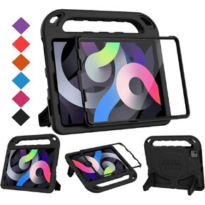 BMOUO Kids Case for iPad Air 5th Generation 2022/iPad Air 4th Generation 2020/Pro 11, iPad Air 5/4 Case,Built in Screen Protector, Shockproof Handle Stand Case for New iPad Air 5th/4th Gen 10.9", Blue