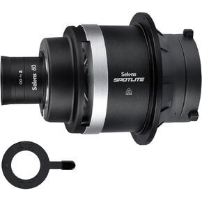 Selens Bowens Mount Conical Snoot kit for Flash Speedlite/Strobe Monolight/Photography LED Light,4 Color Filters and 8 Gobos Graphics Cards Included for Spotlight Effect