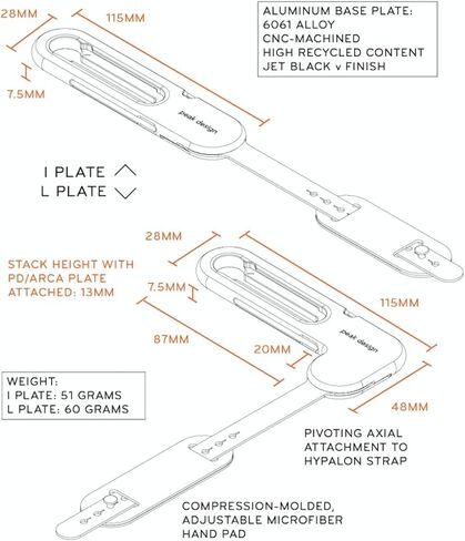 بيك ديزاين Mc-l-1 Micro Clutch L-Plate أسود مقاس واحد in Kuwait