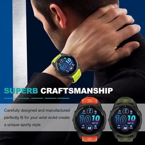 OVERSTEP متوافق مع سوار بديل Garmin Forerunner 965، 955، 945، 935، نطاقات قابلة للتبديل بعرض 22 مم لـ Fenix ​​7، Fenix ​​6 GPS، Fenix ​​5 Plus Smart Watch in Kuwait