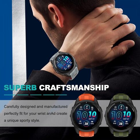 OVERSTEP متوافق مع سوار بديل Garmin Forerunner 965، 955، 945، 935، نطاقات قابلة للتبديل بعرض 22 مم لـ Fenix ​​7، Fenix ​​6 GPS، Fenix ​​5 Plus Smart Watch in Kuwait