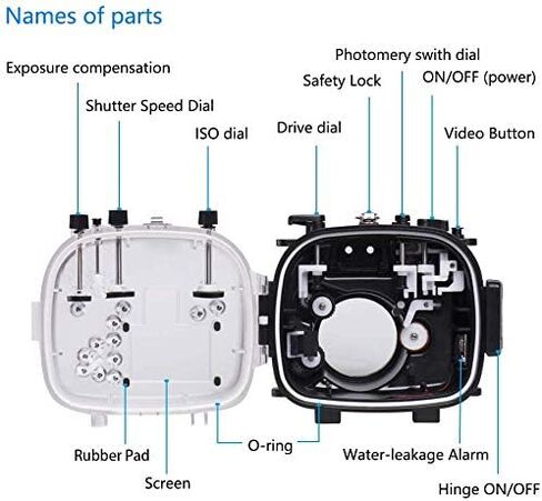 Sea frogs Underwater Case 130FT/40M Camera Diving Waterproof Housing case for Fujifilm XT1 in Saudi Arabia