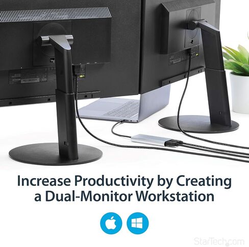StarTech Thunderbolt to Dual DisplayPort 1.4 Adapter, Dual 4K 60Hz, HDR in Saudi Arabia