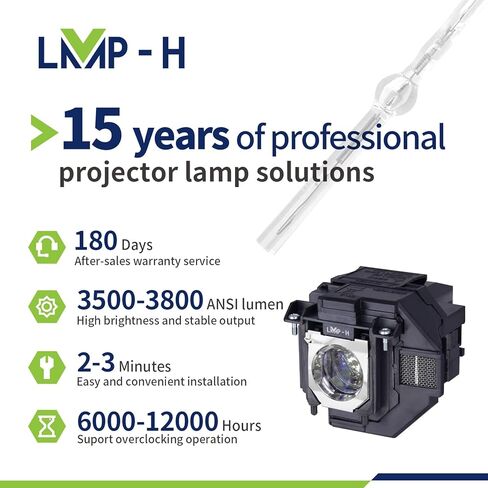 LMP-H v13h010l97 مصباح ضوئي لإبسون Elplp97 EX9230 EX9240 EX5280 EX3280 EX7280 PowerLite Home Cinema E20 U50 119W 982 982W 992F W49 X49W مصباح بديل in Kuwait