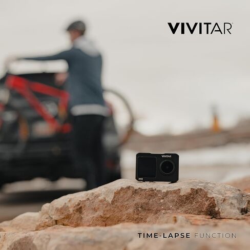 مجموعة كاميرا Vivitar EIS 4K 30FPS بدقة 12 ميجابكسل، كاميرا جسم مقاومة للماء 30 مترًا، حافظة مقاومة للماء، بث واي فاي للهاتف، مع خوذة وحامل دراجة، بطاقة ذاكرة 32 جيجابايت in Saudi Arabia