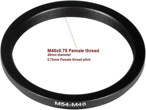 HAPPYTOPSTAR Metal M54 to M48 Male to Female 54mm 0.75mm Thread Pitch to 48mm M54-M48 Step-Down Coupling Ring Adapter for Lens Filter Telescope in Saudi Arabia