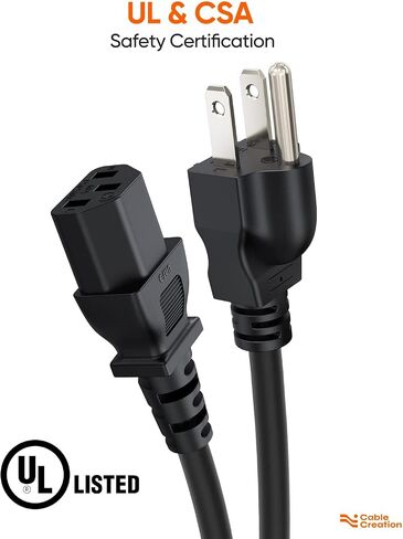 CableCreation 2-Pack 1 Foot NEMA 5-15P to IEC 320 C13 Universal Power Cord in Saudi Arabia