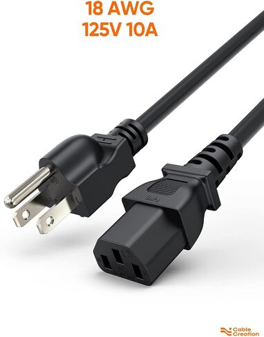 CableCreation 2-Pack 1 Foot NEMA 5-15P to IEC 320 C13 Universal Power Cord in Saudi Arabia