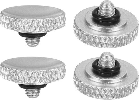 PATIKIL Camera Shutter Button, 4 Pack Soft Shutter Release Button Pure Copper Camera Button Knurled suitable for Nikon for Fujifilm for Leica DSLR/SLR Camera, Black in Saudi Arabia