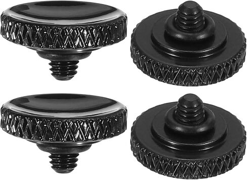 PATIKIL Camera Shutter Button, 4 Pack Soft Shutter Release Button Pure Copper Camera Button Knurled suitable for Nikon for Fujifilm for Leica DSLR/SLR Camera, Black in Saudi Arabia