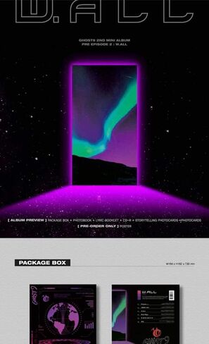 Ghost9 Pre Episode 2 : W.All 2nd Mini Album CD+76p PhotoBook+18p Lyric Booklet+1p Story-Telling PhotoCard+1p Card+Tracking Kpop Sealed in Saudi Arabia