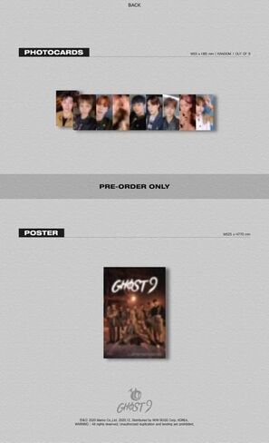 Ghost9 Pre Episode 2 : W.All 2nd Mini Album CD+76p PhotoBook+18p Lyric Booklet+1p Story-Telling PhotoCard+1p Card+Tracking Kpop Sealed in Saudi Arabia