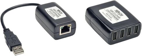 Tripp Lite 4 منافذ USB 2.0 أكثر من مجموعة محور التوسيع Cat5/Cat6، جهاز الإرسال والاستقبال (B203-104-PNP) in Saudi Arabia
