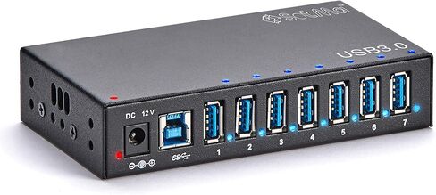 موزع USB 7 منافذ - موزع USB 3.0 يعمل بالطاقة - موزع USB الومنيوم - موزع موزع USB 12 فولت 3 امبير 36 واط محول طاقة in Kuwait