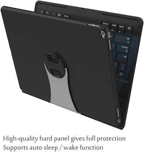 حافظة لوحة المفاتيح ProCase للجيل الأول والثاني iPad Pro 12.9 2017 2015، iPad Pro 12.9 حافظة لوحة المفاتيح اللاسلكية لجهاز iPad Pro 12.9 بوصة (الجيل الثاني والأول) - أسود in Saudi Arabia