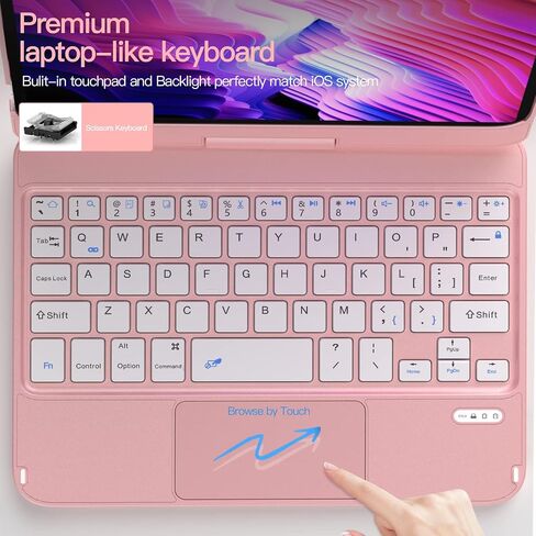 حافظة HOTLIFE iPad Mini 6 مع لوحة مفاتيح، حافظة لوحة مفاتيح تعمل باللمس لجهاز iPad Mini الجيل السادس 2021 مقاس 8.3 بوصة، غطاء واقٍ قابل للدوران 360 درجة - رفيع وواقي لجهاز iPad Mini (الجيل السادس 2021) اللوحي in Kuwait