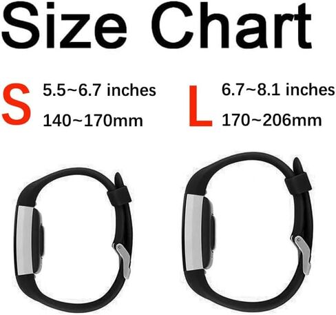 4 قطع من أساور Fitbit Charge 2، أساور معصم رياضية من السيليكون للياقة البدنية للنساء والرجال مقاس كبير (أسود + أزرق داكن + رمادي داكن + أزرق داكن) in Kuwait