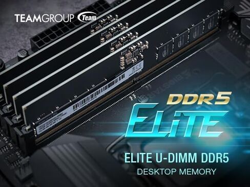مجموعة TEAMGROUP Elite DDR5 64 جيجابايت (2 × 32 جيجابايت) 4800 ميجاهرتز (PC5-38400) CL40 غير ECC غير مخزنة 1.1 فولت UDIMM 288 Pin PC PC وحدة ذاكرة سطح المكتب ترقية ذاكرة الوصول العشوائي - TED564G4800C40DC01 in Kuwait