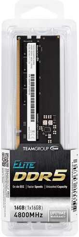 TEAMGROUP Elite DDR5 32GB Kit (2x16GB) 4800MHz (PC5-38400) CL40 Non-ECC Unbuffered 1.1V UDIMM 288 Pin PC Computer Desktop Memory Module Ram Upgrade - TED532G4800C40DC01 in Kuwait