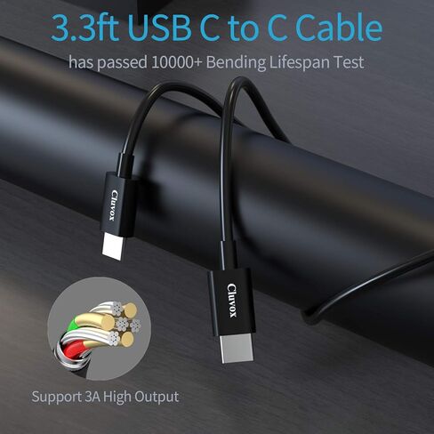 Cluvox USB C Fast Car Charger, 25W PD&QC 3.0 Dual Port Compatible for iPhone 15 Pro Max/Samsung Galaxy S23/S22/S21/S20/Plus/Ultra/Note 20/10 Mini All Metal Flush Fit Car Adapter with 3.3ft Type C Cord in Kuwait