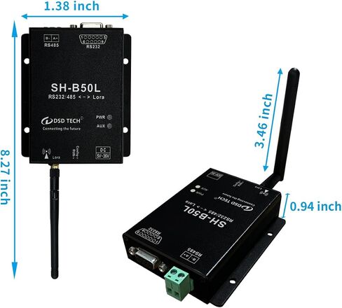 DSD TECH Lora Module SH-B50L RS485/232 إلى Lora محول جهاز الإرسال والاستقبال اللاسلكي Lorawan in Saudi Arabia