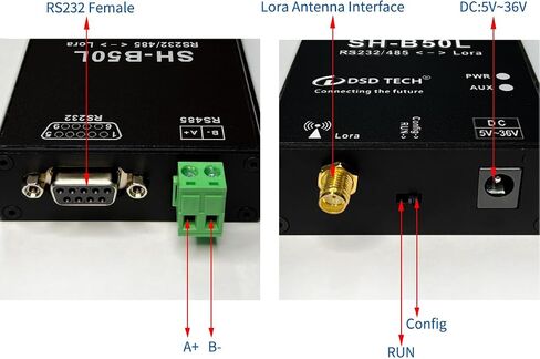 DSD TECH Lora Module SH-B50L RS485/232 إلى Lora محول جهاز الإرسال والاستقبال اللاسلكي Lorawan in Saudi Arabia