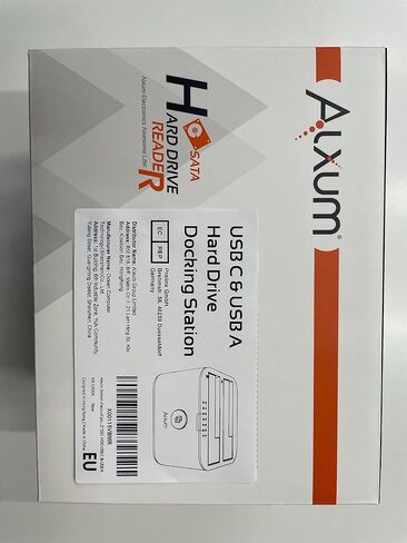 الكسوم قاعدة شحن القرص الصلب USB C وUSB A، بمنفذين USB 3.0 الى ساتا مع وظيفة استنساخ بدون اتصال لهارد ديسك SSD مقاس 2.5 انش و3.5 انش، مزودة بكبلين USB A وUSB C in Kuwait