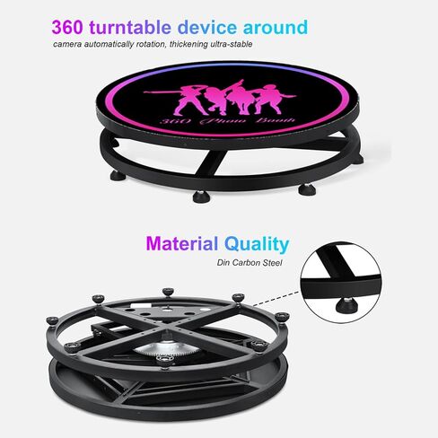 الة تصوير 360 درجة من زانوجي مع بطارية وتطبيق للحفلات، كشك كاميرا بطيئة الحركة 68 سم لشخصين مع بدلة فاخرة وشعار مغناطيسي مخصص، تحكم عن طريق جهاز التحكم عن بعد او التطبيق، 26.8 انش - دولايز in Kuwait