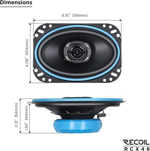 RECOIL RCX46 Echo Series 4X6-Inch Car Audio Coaxial Speaker System in Saudi Arabia